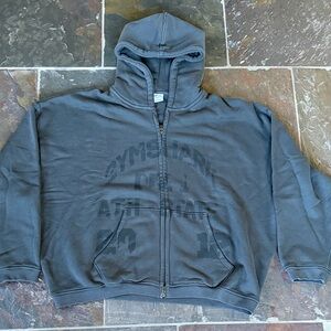 Gymshark Charcoal New Zip-Up Hoodie